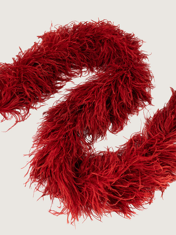 Feather Boa Flame Red