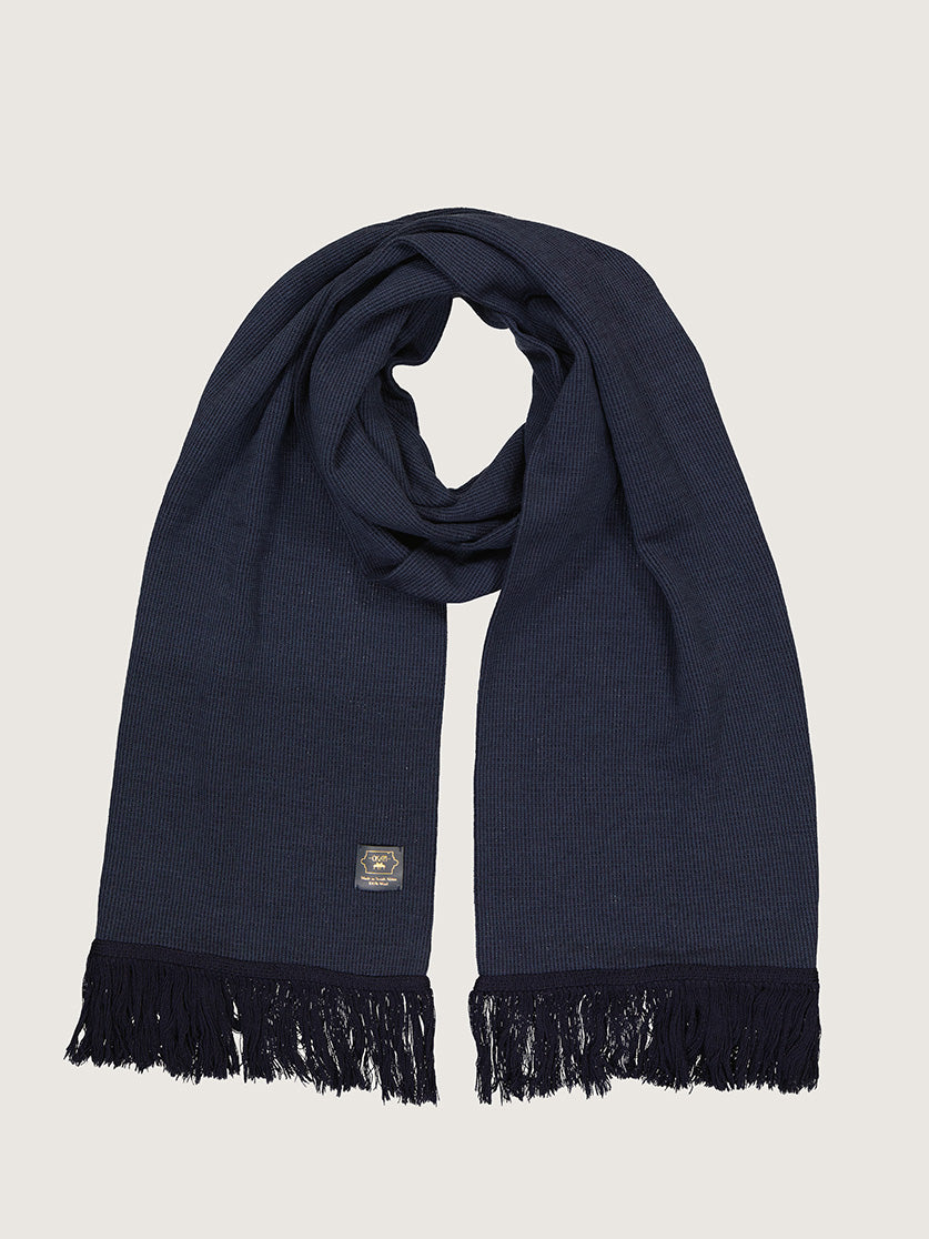 ザリアルマッコイズ SCARF WOOL-KNIT (NAVY) Wool-Knit Scarf Navy - The Real McCoy's | R&H