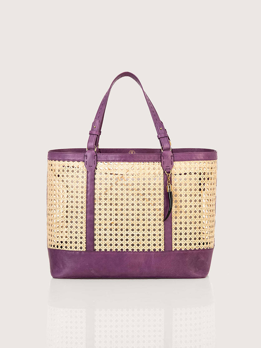Rattan Bag Large African Violet OKAPI