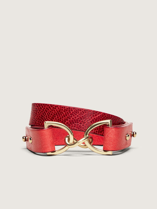 Double Wrap Bracelet - Flame Red