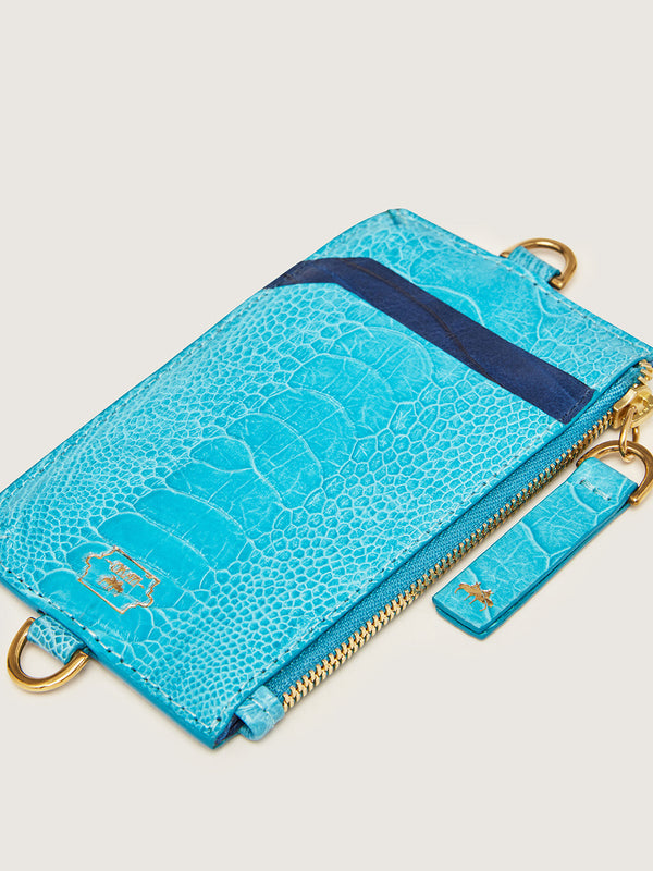 Coin Purse - Crystal Blue Iris Zebra