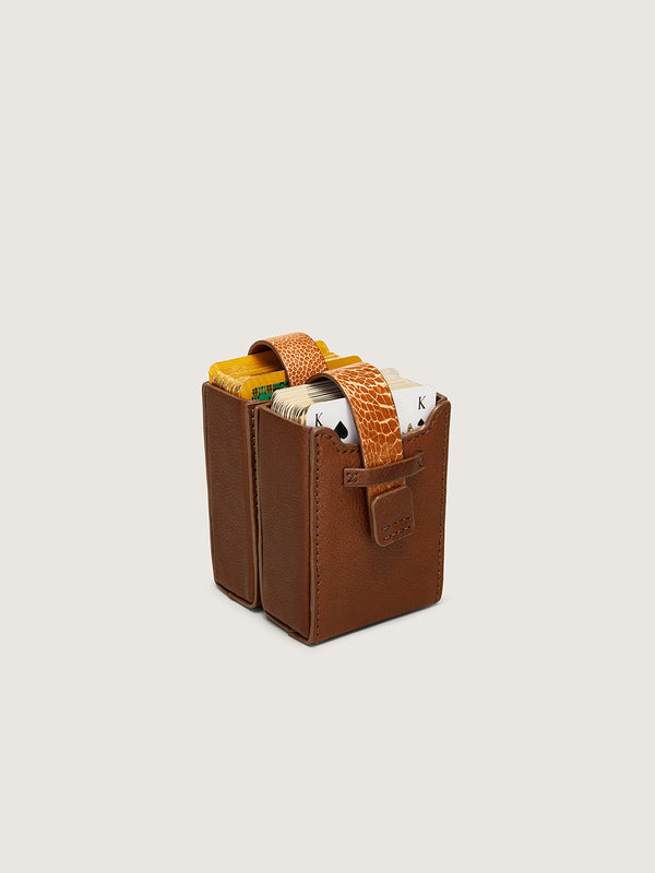 Bridge Card Holder - Mid Brown