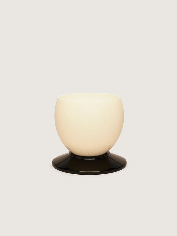 Ostrich Egg Candle Coastal - Petitgrain & Lavender - Black