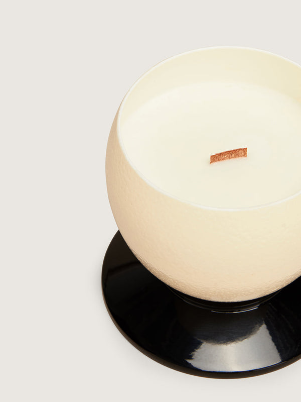 Ostrich Egg Candle Coastal 2 - Black