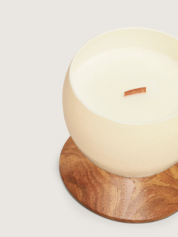 Ostrich Egg Candle Coastal - Natural