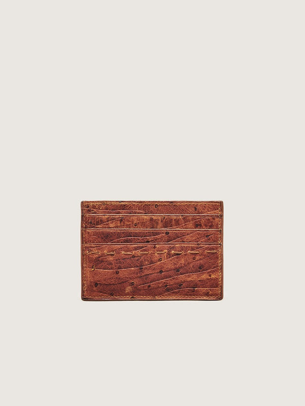 Card Holder - Ostrich Chestnut Zebra