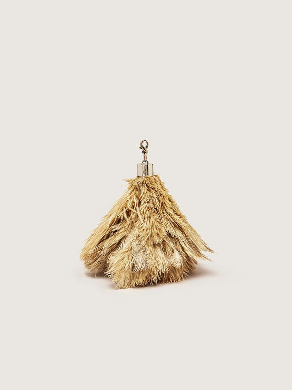 Ostrich Feather Charm - Natural