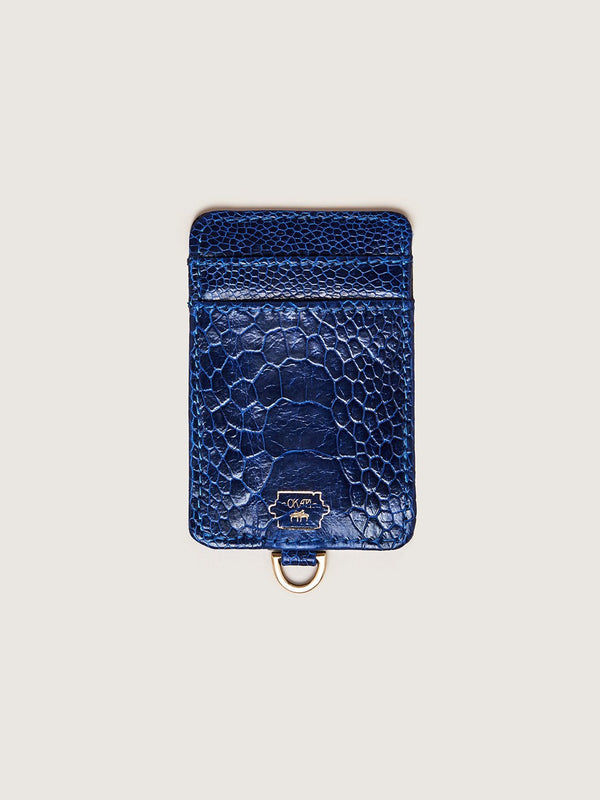 Phone Wallet - Hydrangea Ostrich Shin