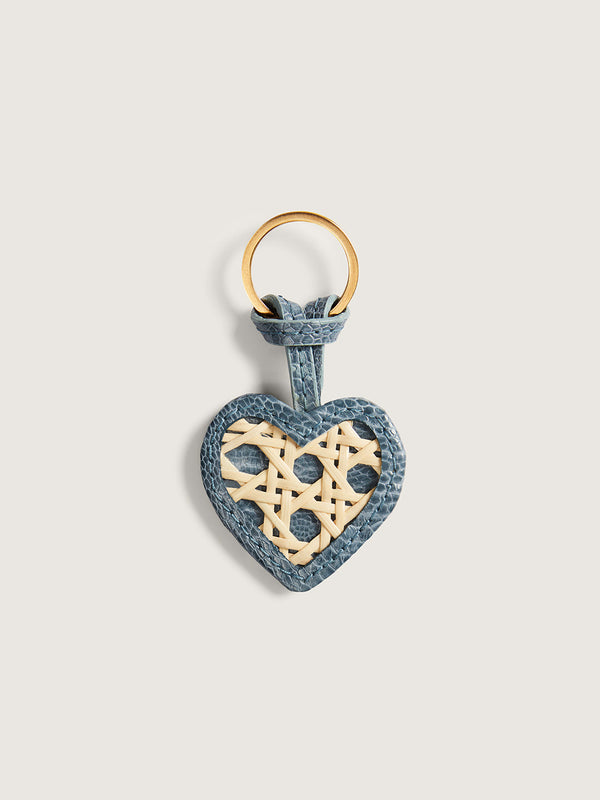 Rattan Keyring - Ahos Blue Jean