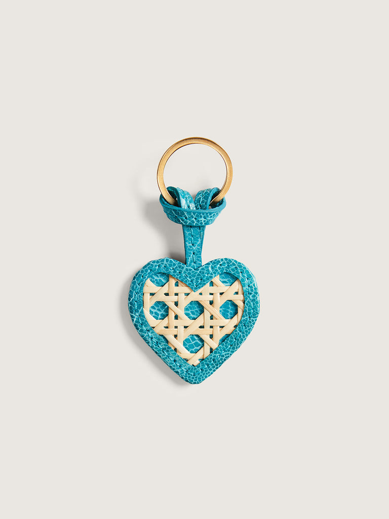 Rattan Keyring - Crystal Blue – OKAPI
