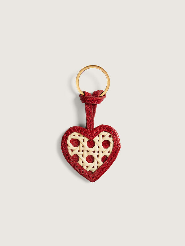 Rattan Keyring - Flame Red