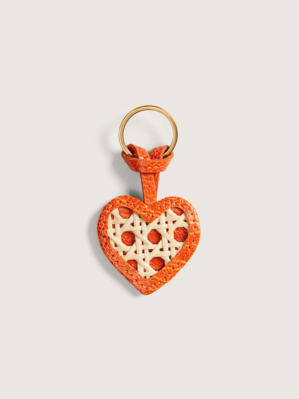 Rattan Keyring - Tangerine