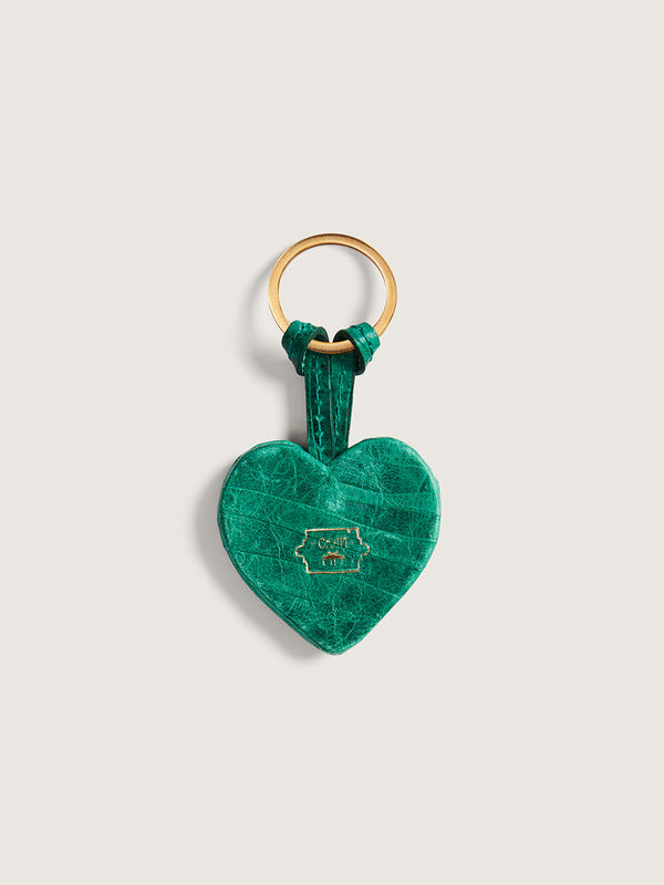 Rattan Keyring - Brilliant Green Zebra