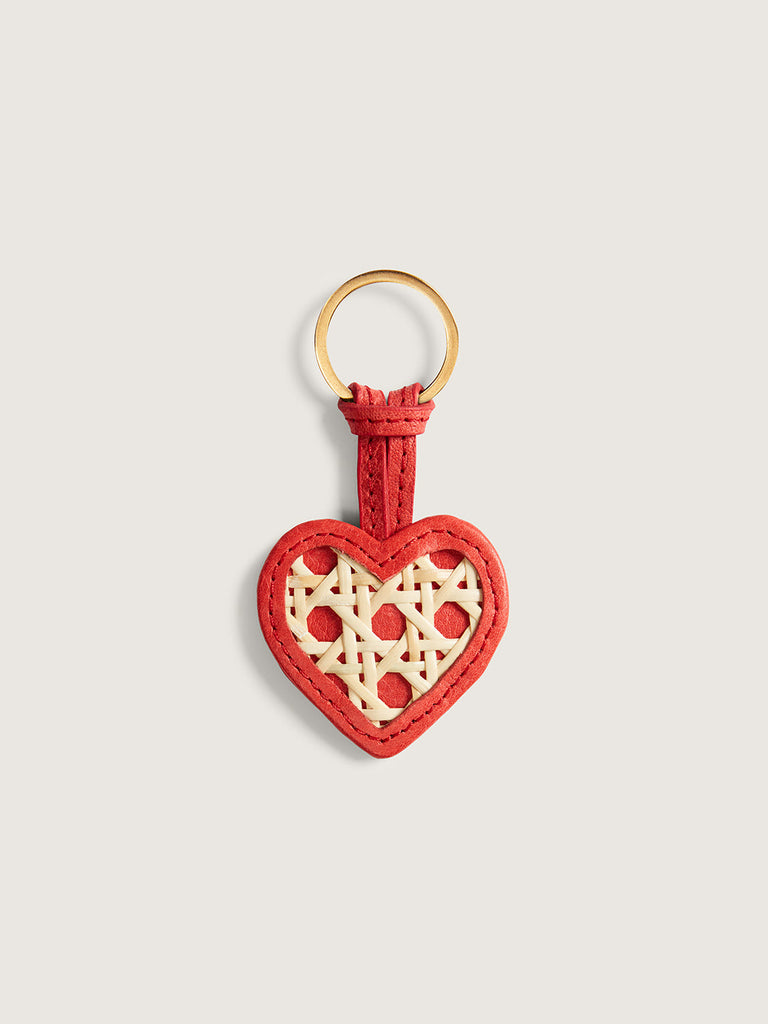 Okapi Key Ring Rattan Keyring - Scarlet Red – OKAPI