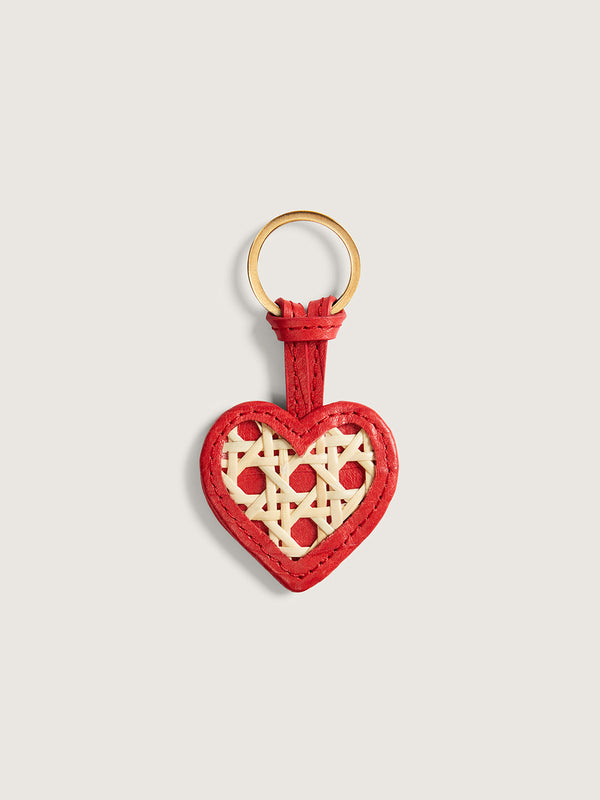 Rattan Keyring - Scarlet Red Zebra