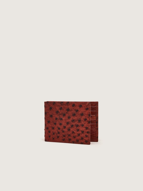 Bifold Wallet - Almond Ostrich